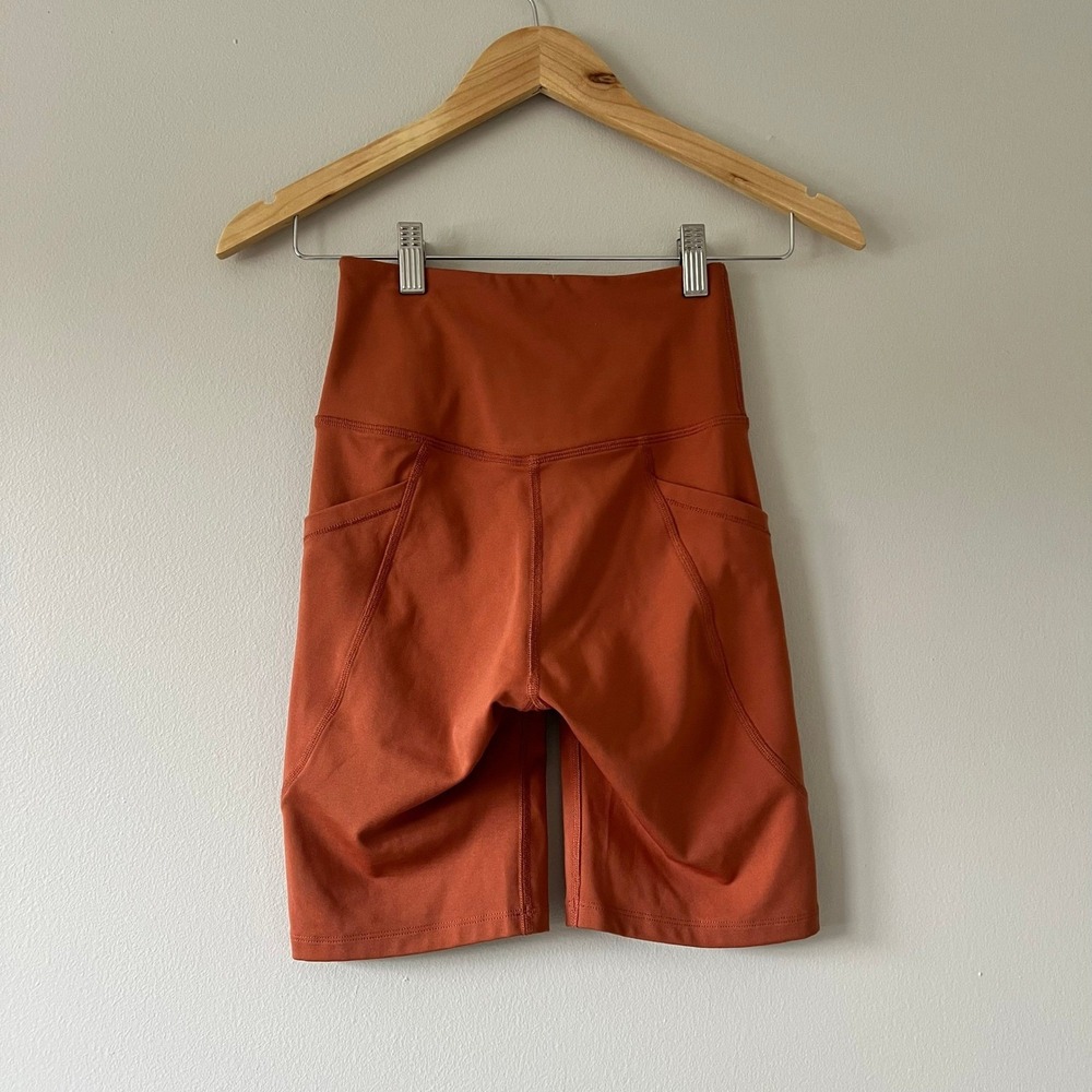 Hereafter Copper Pocket Biker Shorts High Waist Athletic Activewear S - Picture 3 of 3